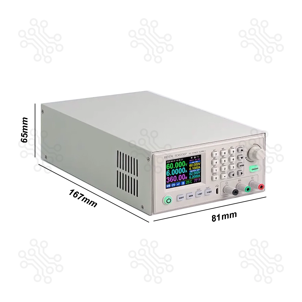 Lab Power Supply Single Channel DC 60V 6A Encoder Knob RIDEN RD6006W S400 USB WiFi