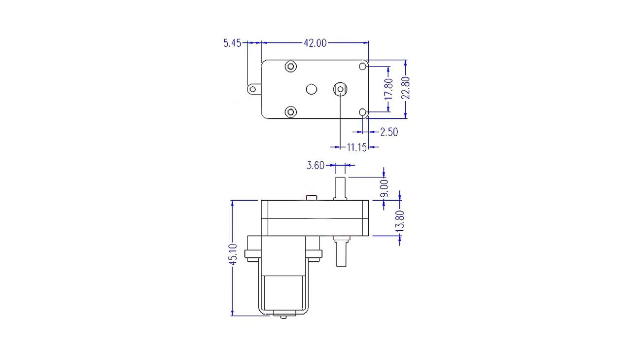 Hobby Gearmotor 6V TT L Bend Type Dual Shaft BO Motor