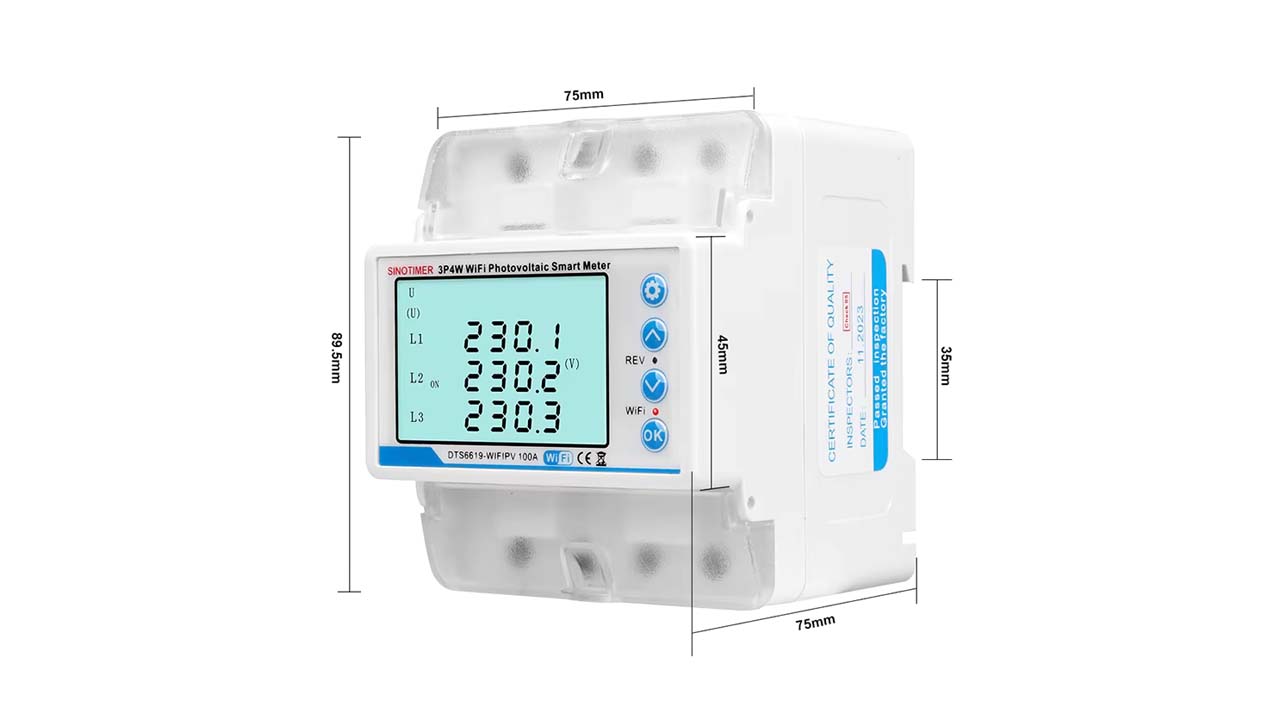 Digital Power Energy Meter 3Phase DTS6619 WIFIIPV 100A