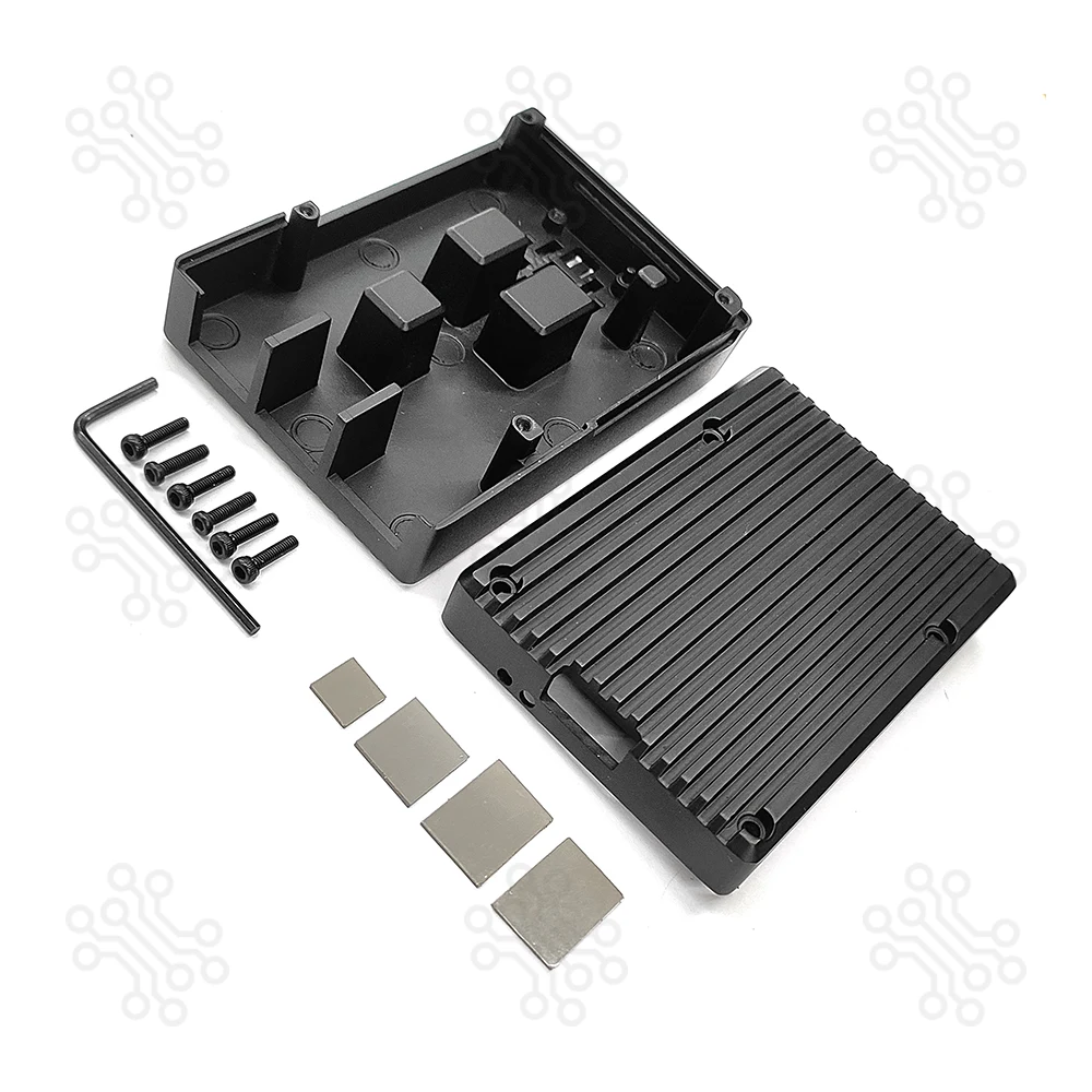 Raspberry Pi 5 Aluminum Alloy Metal Case with Shell Passive Cooling
