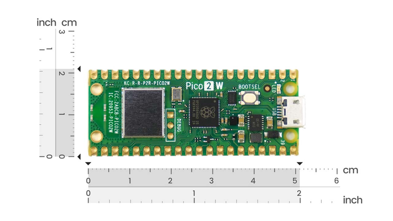 Raspberry Pi Pico 2W  RP2350 Chip Official UK Version From Authorized Reseller