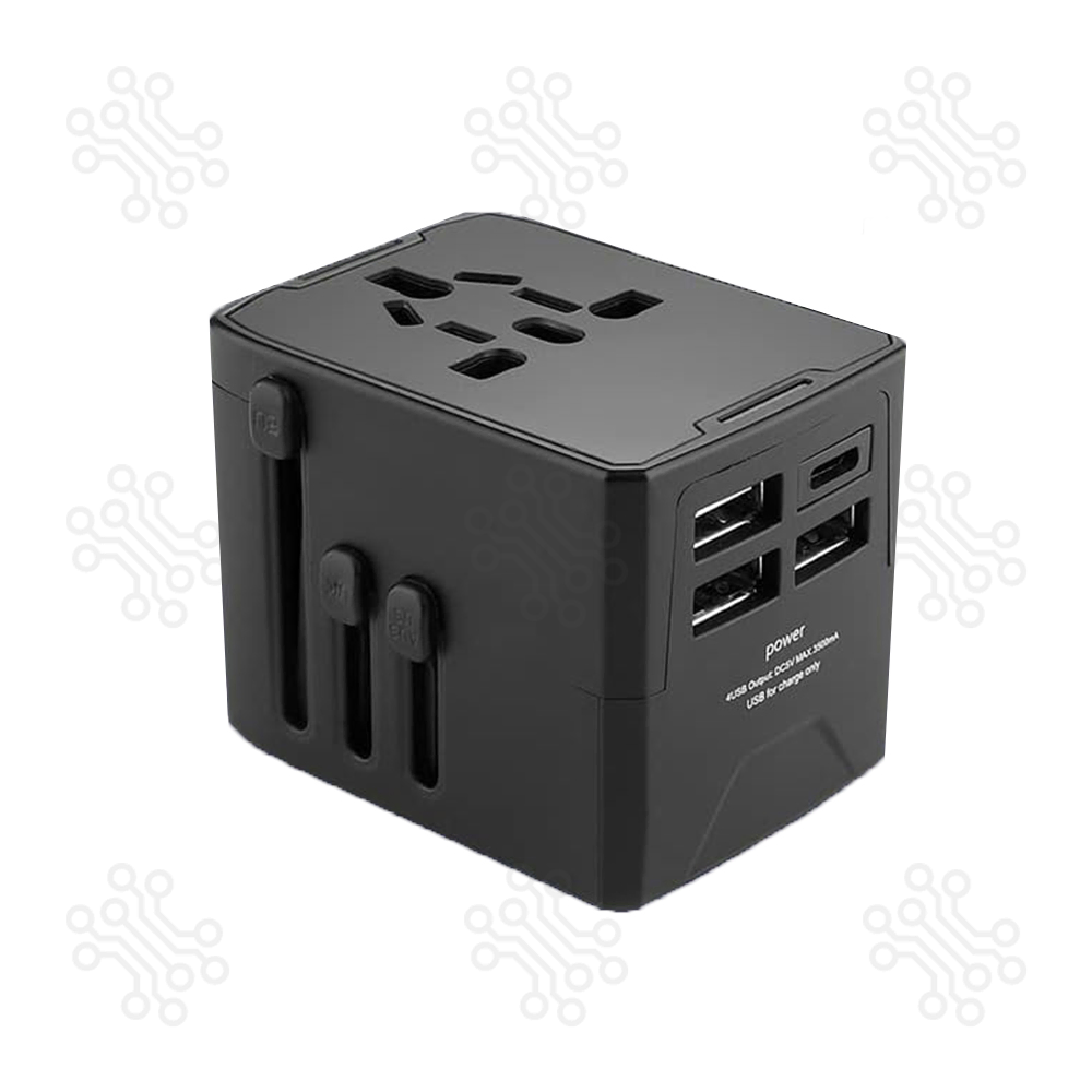 Universal Travel Power Adaptor with USBC and USBA