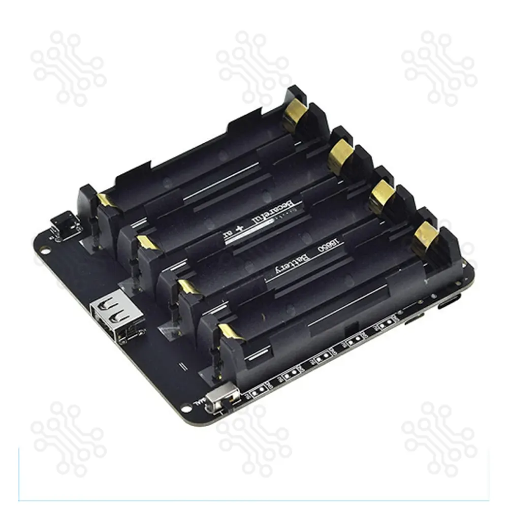 Battery Holder 4x18650 with Charger 3.7V to 5V USB Output
