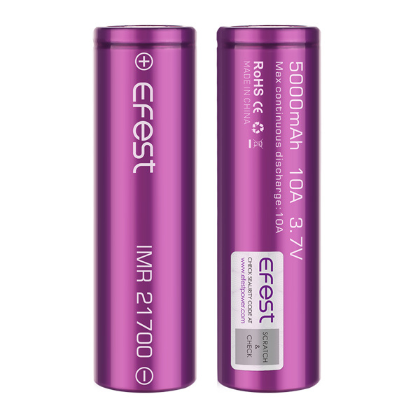 EFEST IMR 21700 Lithium Ion Battery 5000mAh 10A