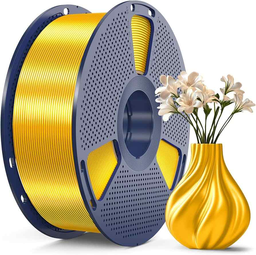 3D Printer Filamnet Sunlu Silk PLA+ Gold 1.75mm 1kg in Bangladesh