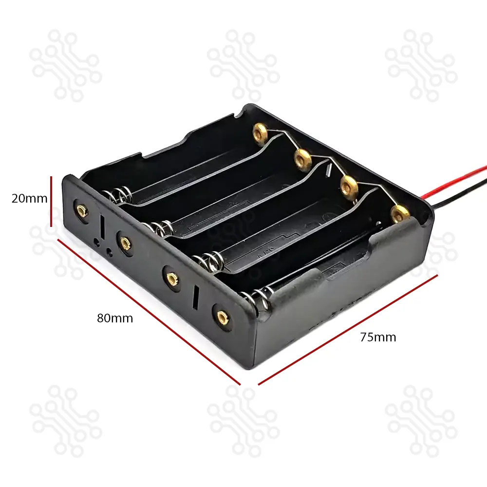 Battery Holder 18650 4 Parallel With Wire in Bangladesh