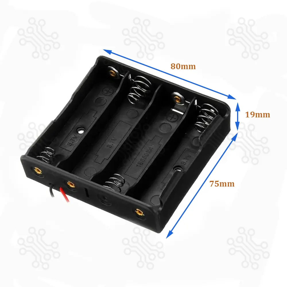 18650 Battery Holder 4 Cell with Wire in Bangladesh