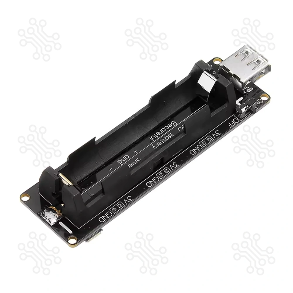 Battery Holder 1x18650 with Charger 3.7V to 5V USB Output