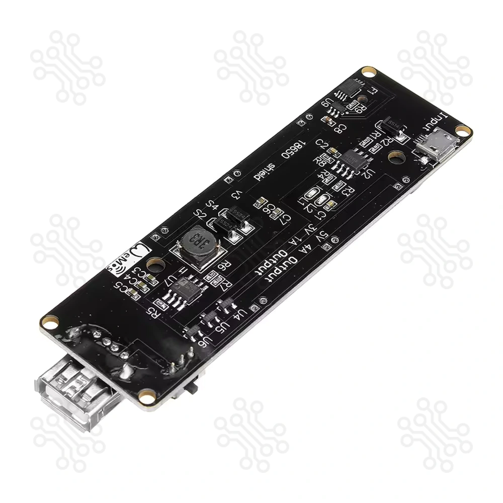 Battery Holder 1x18650 with Charger 3.7V to 5V USB Output