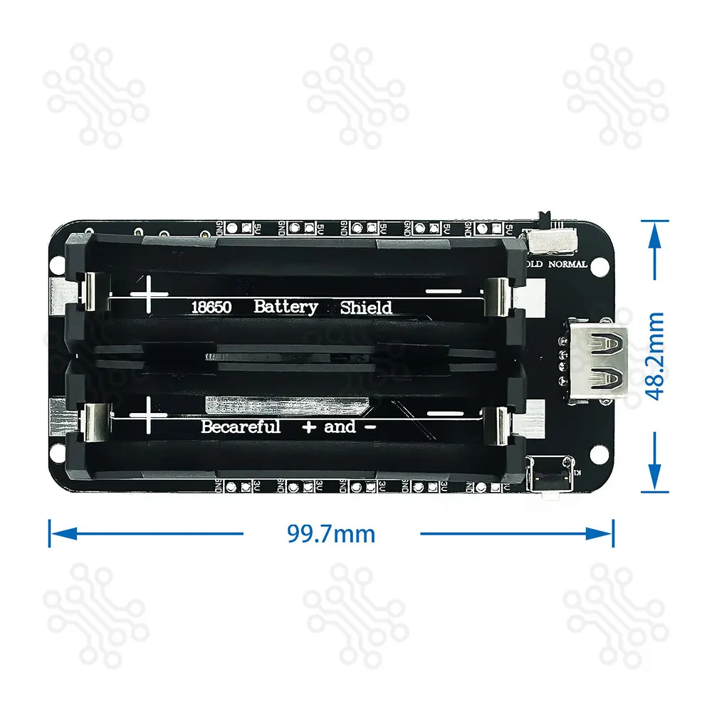 18650 Battery Holder 2 Slot with USB Output & Charging Circuit in Bangladesh