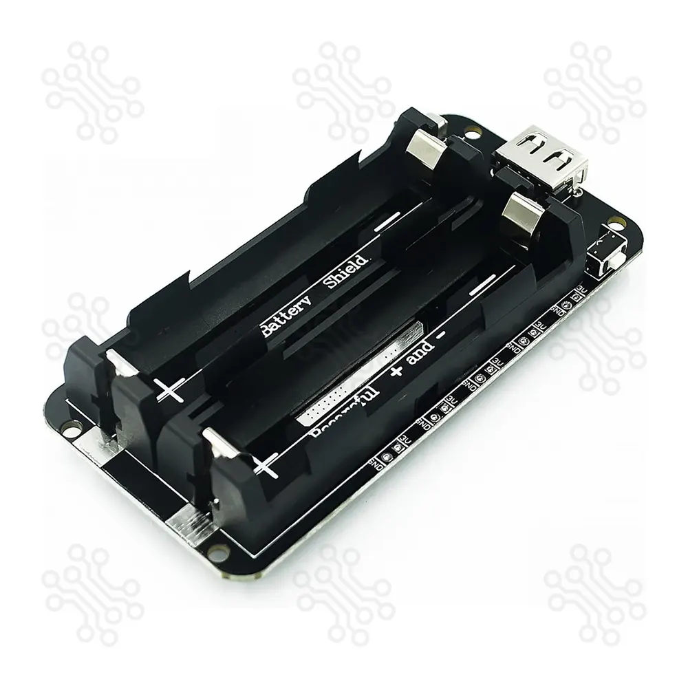 Battery Holder 2x18650 with Charger 3.7V to 5V USB Output	