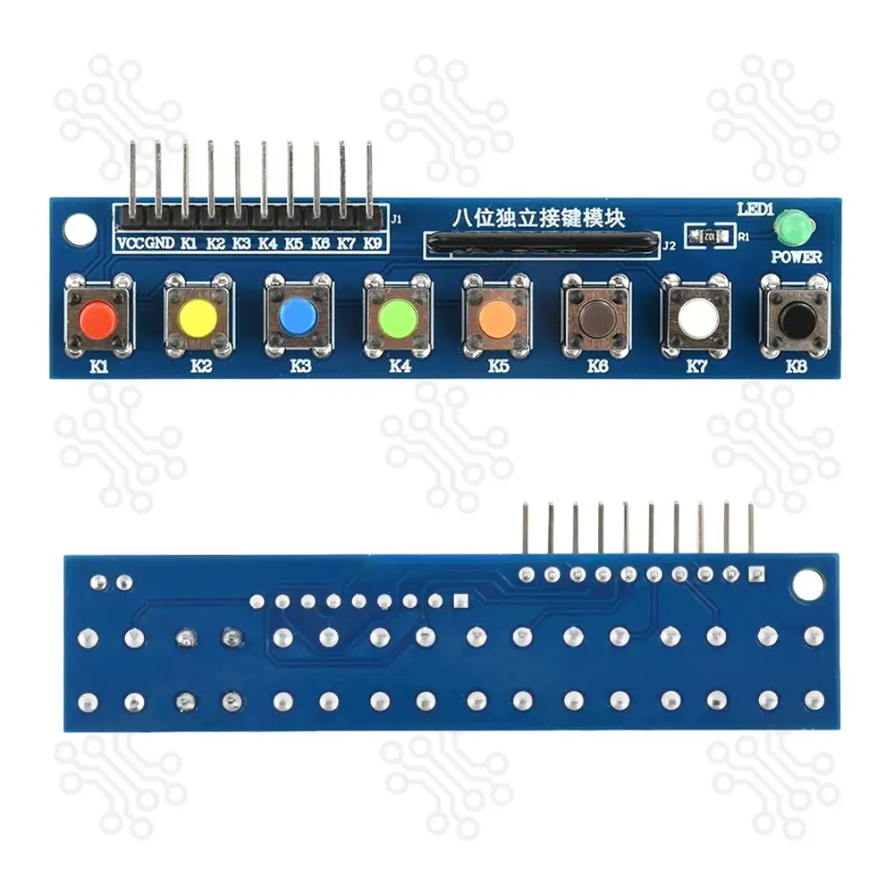 Button Module with LED Indicator 8 Key in Bangladesh
