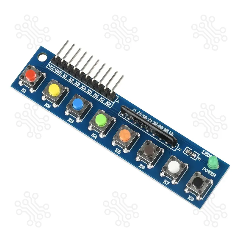 Button Module with LED Indicator 8 Key