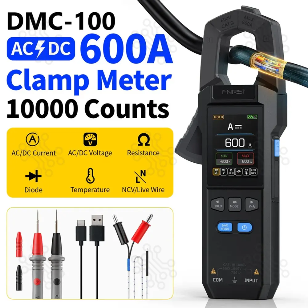 Clamp Type Digital Multimeter DMC 100 HD Color Screen FNIRSI in Bangladesh
