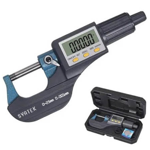 Digital Screw Gauge 0-25mm With Large Display