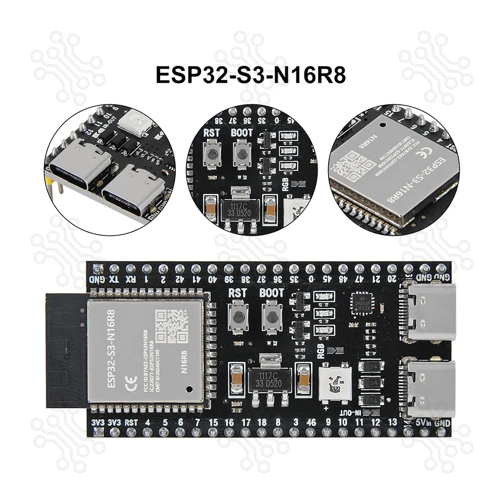 ESP32 S3 DevKitC1 N16R8 Development Board Dual USB Type C in Bangladesh