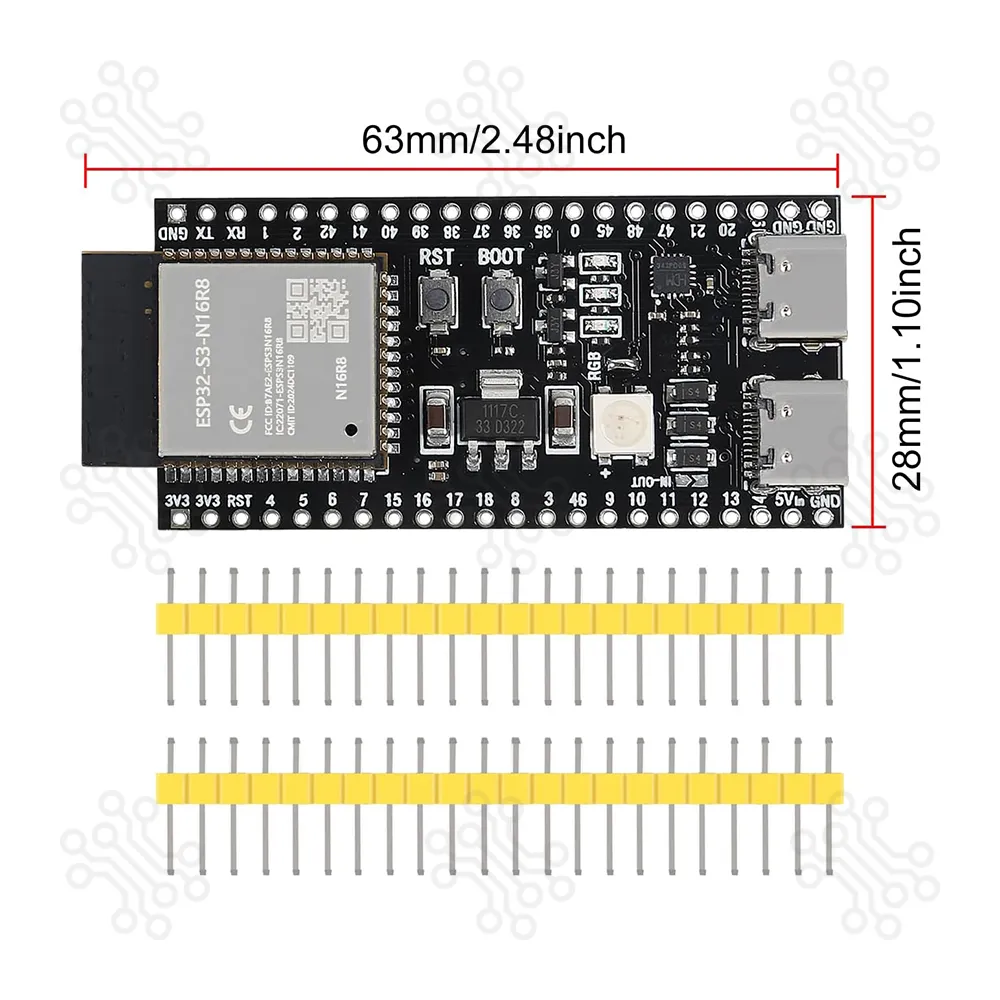 ESP32 S3 DevKitC1 N16R8 Development Board Dual USB Type C in Bangladesh