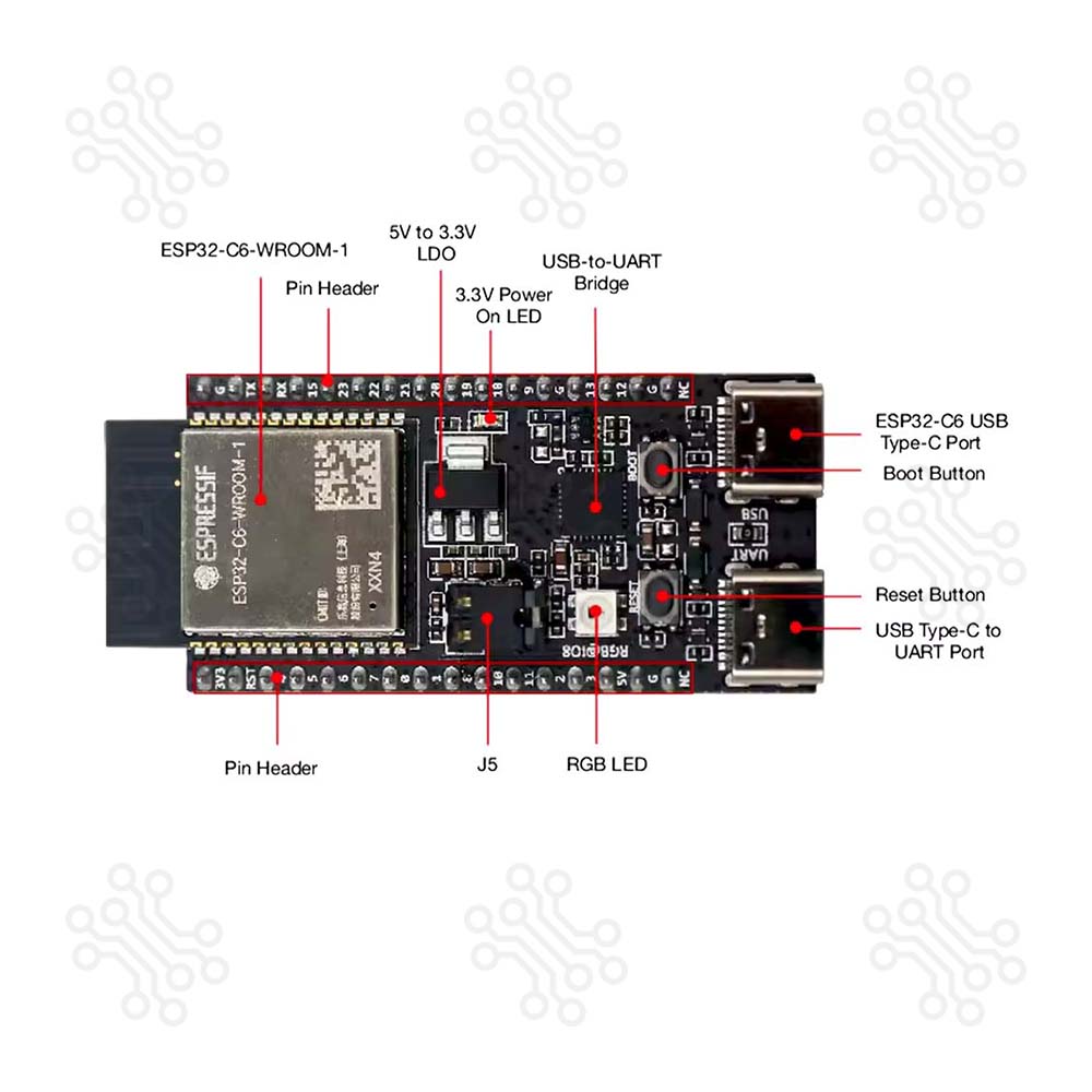 Espressif ESP32 C6 DevKitC 1 Development Board in Bangladesh