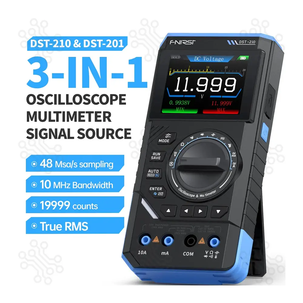 Digital Multimeter 10M Bandwidth Oscilloscope Signal Generator DST 210 FNIRSI