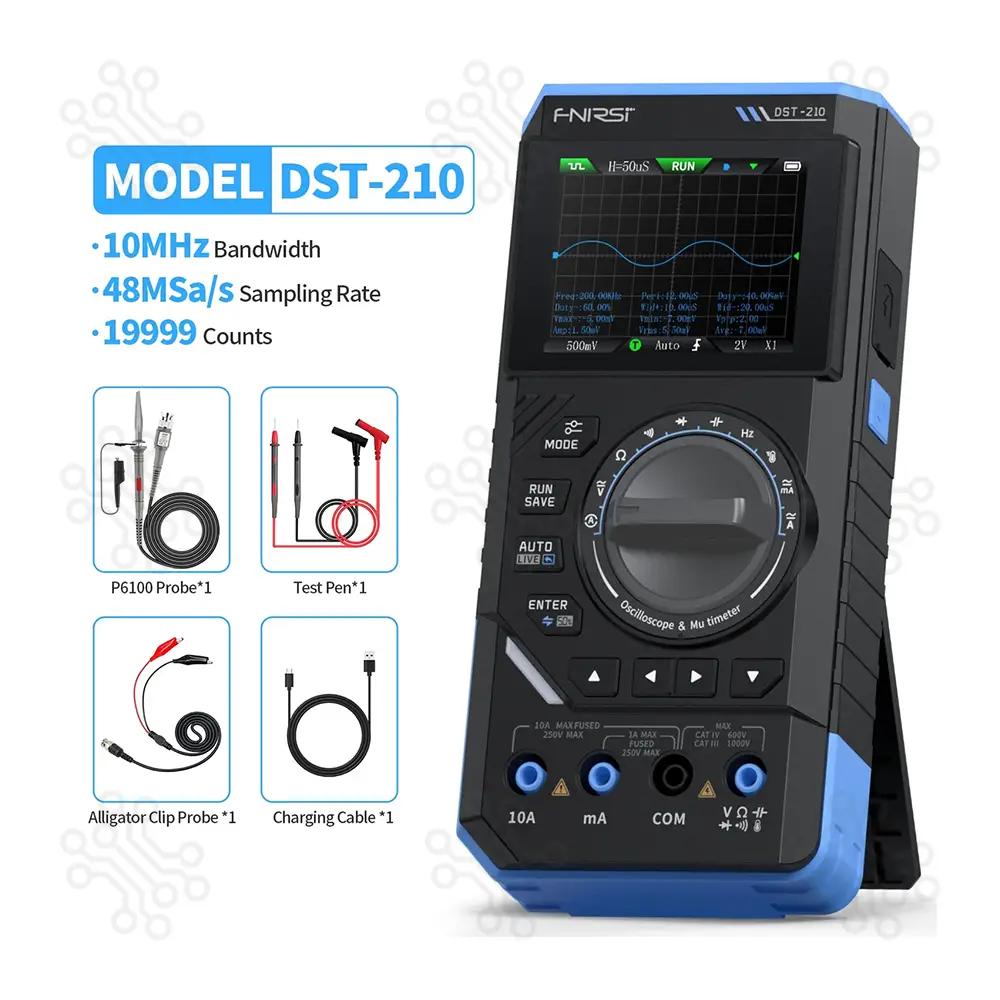 Digital Multimeter 10M Bandwidth Oscilloscope Signal Generator DST 210 FNIRSI in Bangladesh