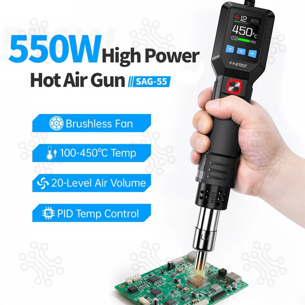 FNIRSI SAG 55 Intelligent 550W Hot Air Gun