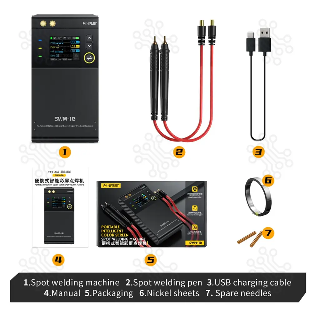 FNIRSI SWM 10 Portable Intelligent Color Screen Spot Welding Machine in Bangladesh
