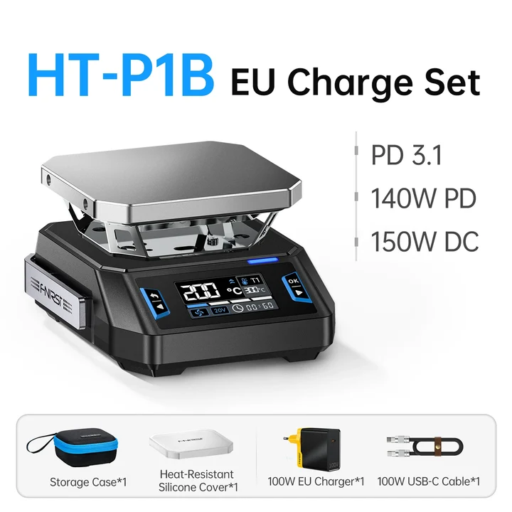 FNIRSI HT P1 Mini Hot Plate Dual Mode Reflow & Heating Station 100W