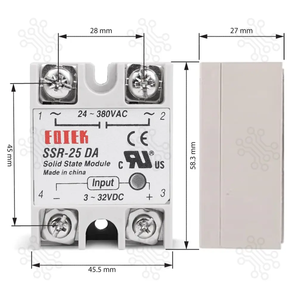 SSR 25DA Single Phase Solid State Relay Module in Bangladesh