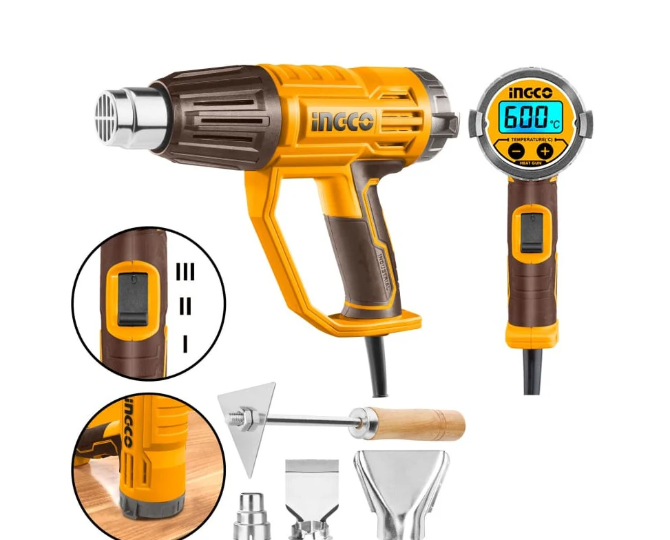 INGCO HG200058 Heat Gun 2000W With Display