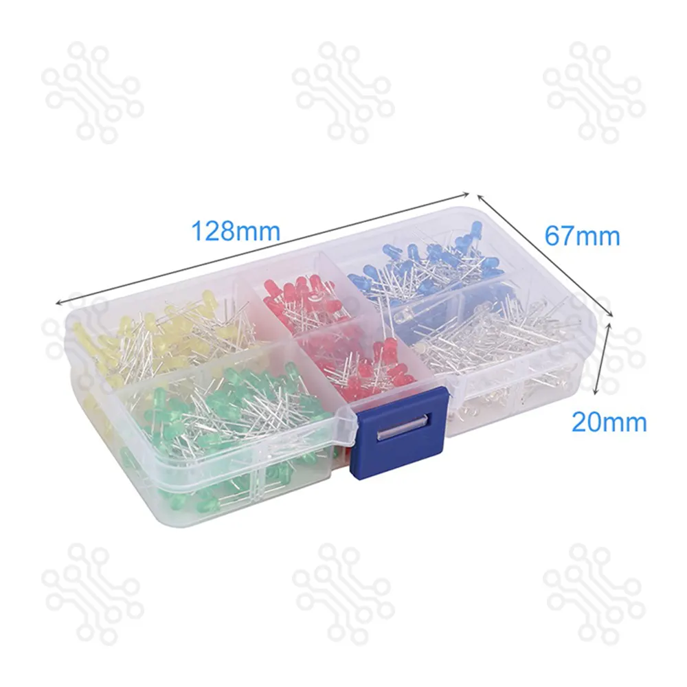 LED 3mm Five Colors 500PCS Box Set in Bangladesh