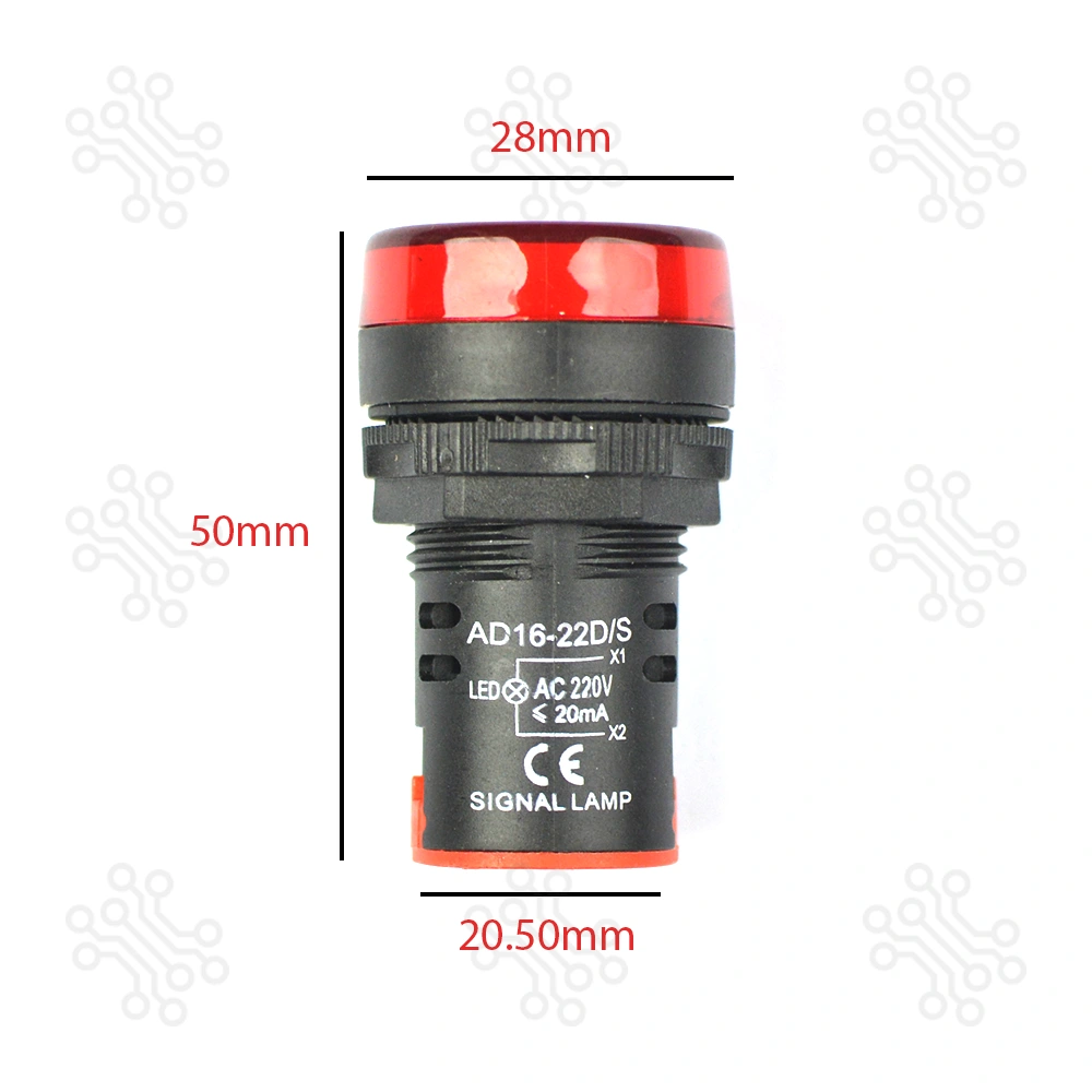 LED Signal Indicator Light Lamp Red 220V in Bangladesh