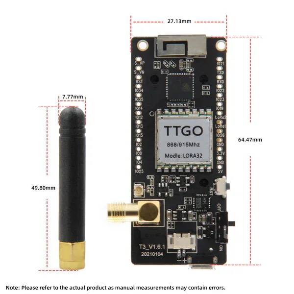 LILYGO TTGO LoRa32 V2.1 ESP32 868MHz 915Mhz OLED SD Card Bluetooth WIFI Wireless Module in Bangladesh