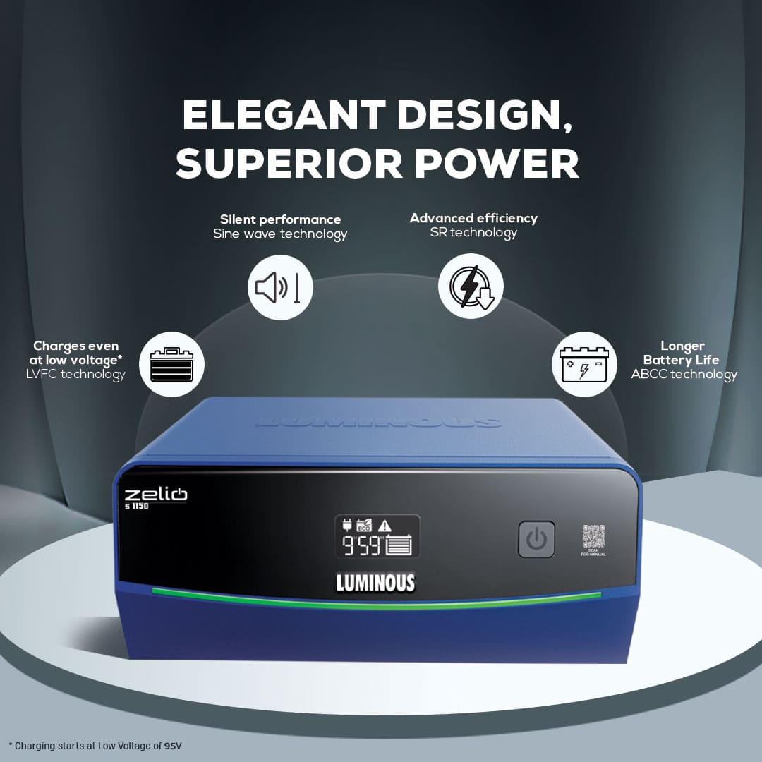Luminous Zelio S 1150 900VA Pure Sine Wave Inverter IPS 756W in Bangladesh