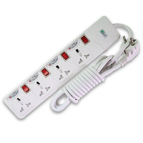 Many 3 Pin 4 Port White Power Strip # MTS-144