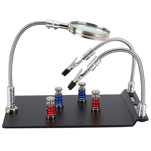 3X PCB Magnetc Repair Fixture Magnifer Clamp Tool for Motherboard & Soldering