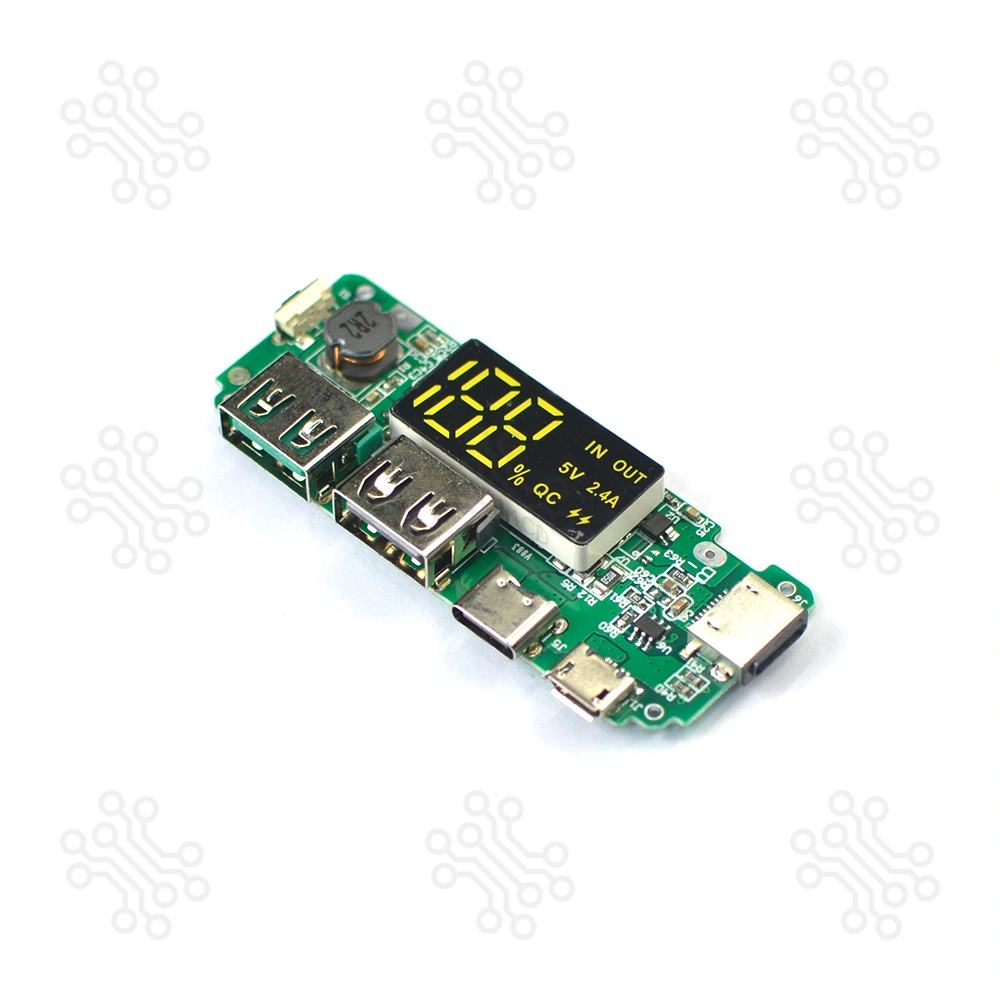 Power Bank Circuit LED Dual USB 5v 2.4a Micro Type C Lightning USB 18650 Charger