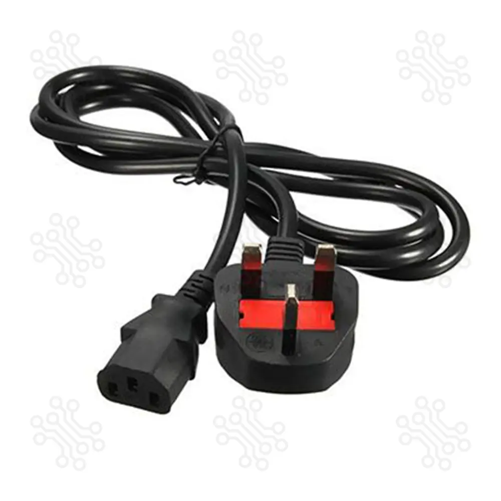 Power Cable 3 Pin With Fuse 2 Meter