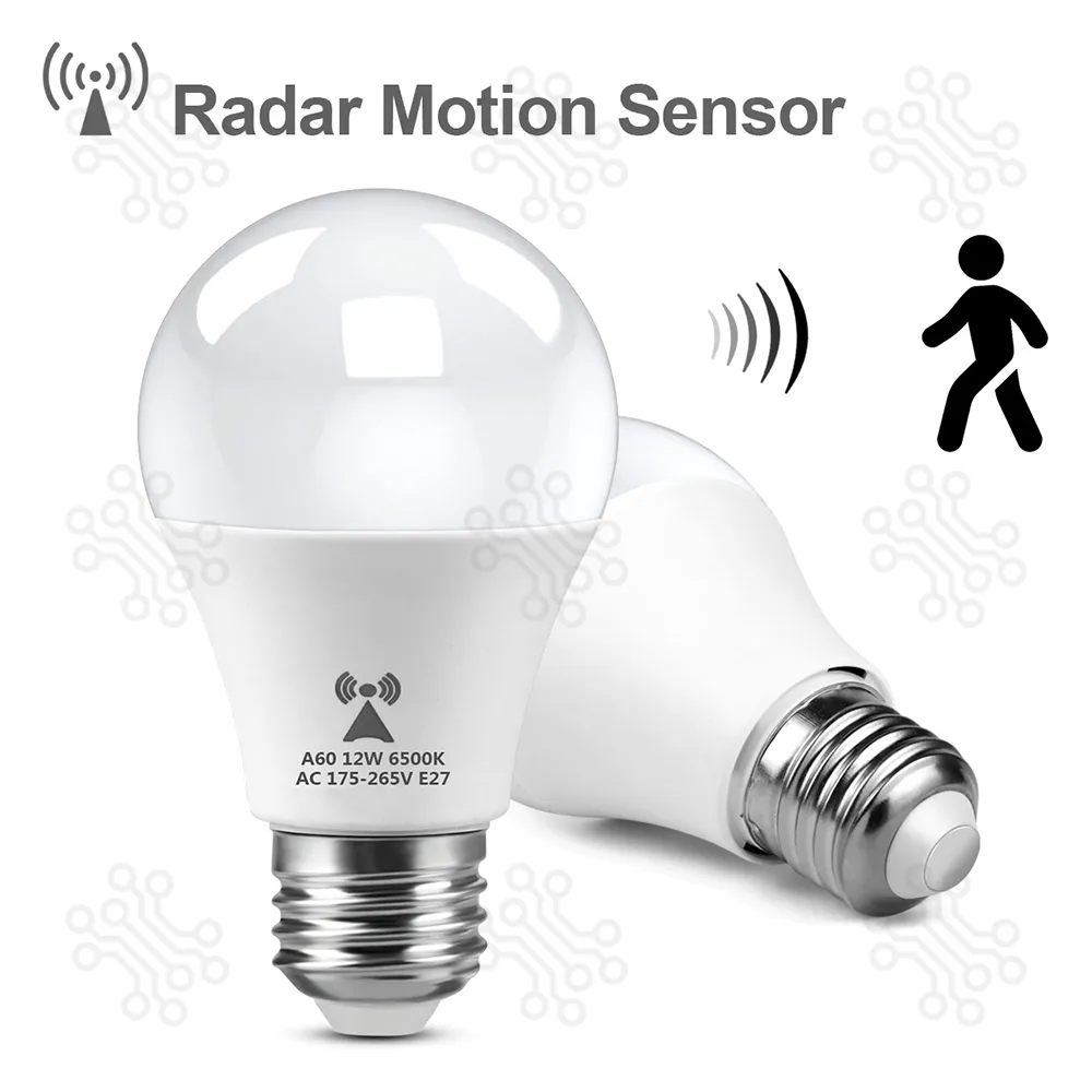 Radar Motion Sensor Bulb 15W E27