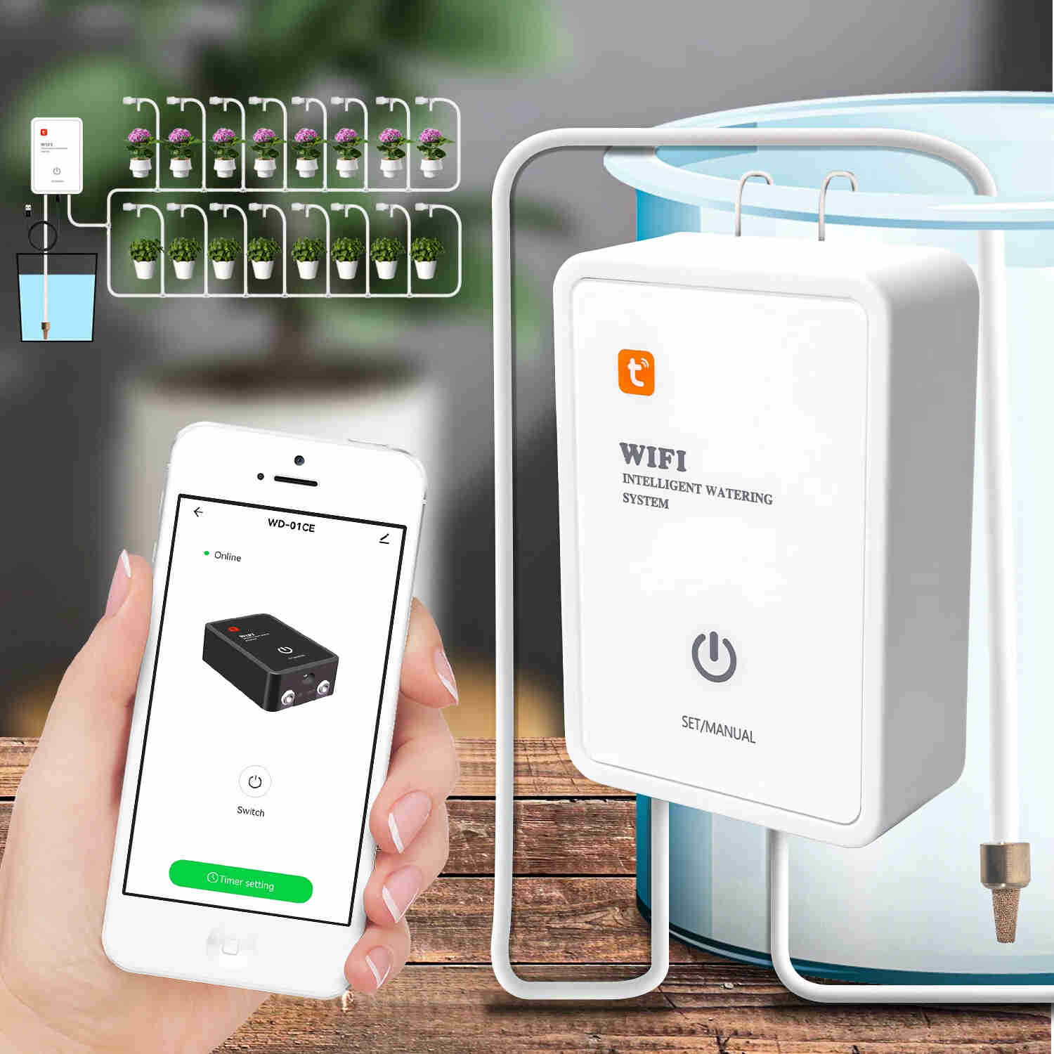 Tuya WIFI Smart Watering Device 16 Irrigation of Garden and Plants in Bangladesh
