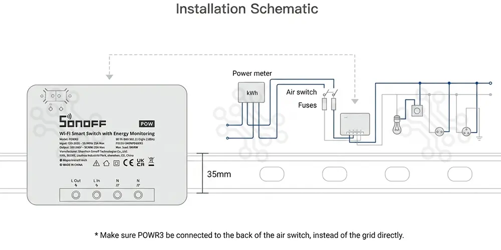 SONOFF POWR3 High Power Smart Switch in Bangladesh