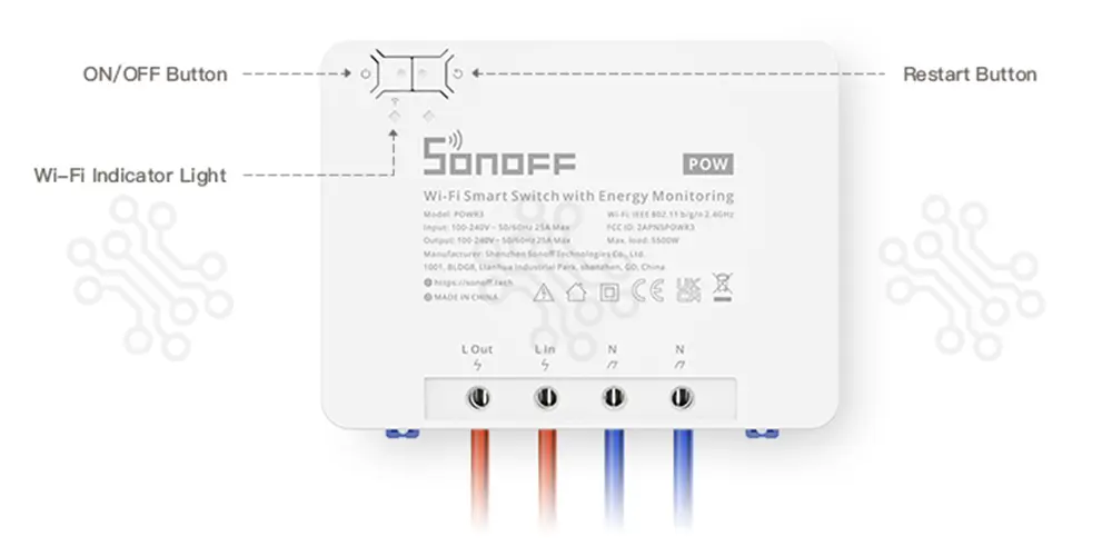 SONOFF POWR3 High Power Smart Switch in Bangladesh