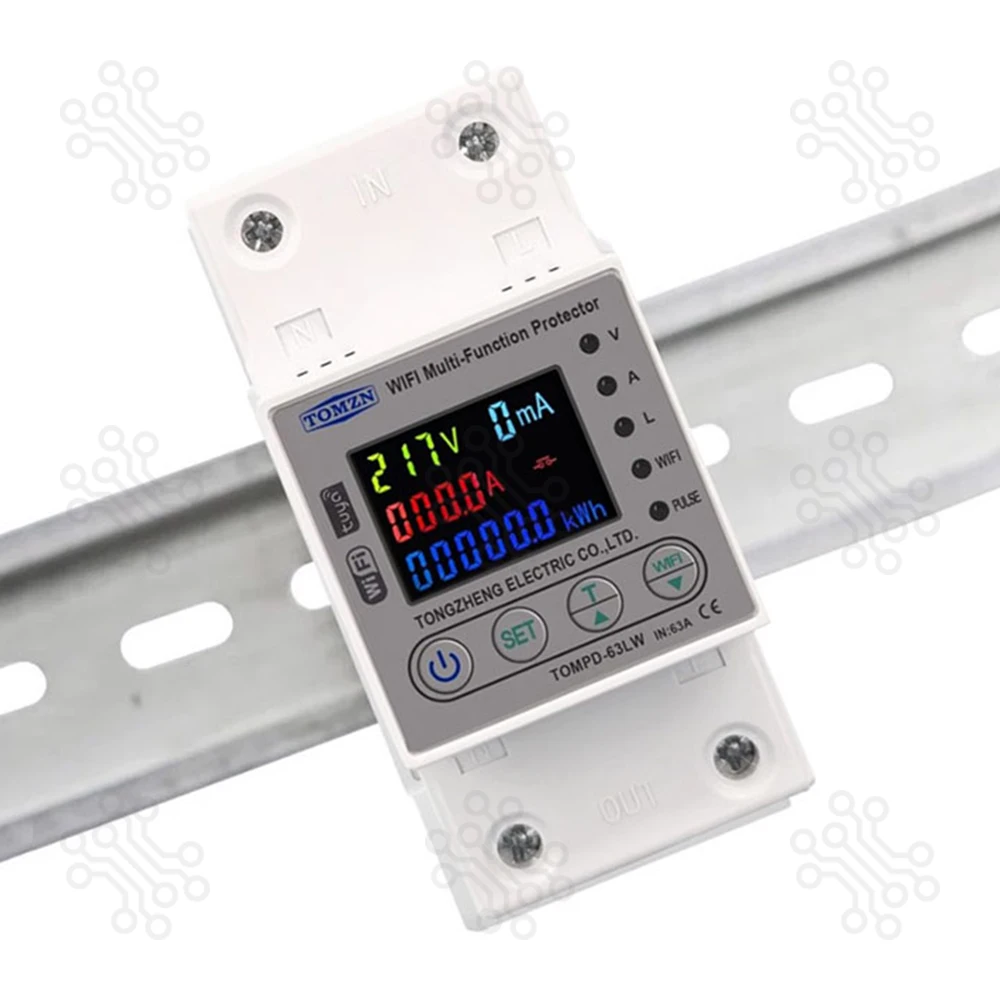 TOMZN 63A WiFi Smart Energy Meter and Protector TOMPD63LW 