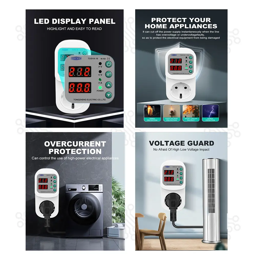 TOMZN Automatic Voltage Current Protector Socket in Bangladesh