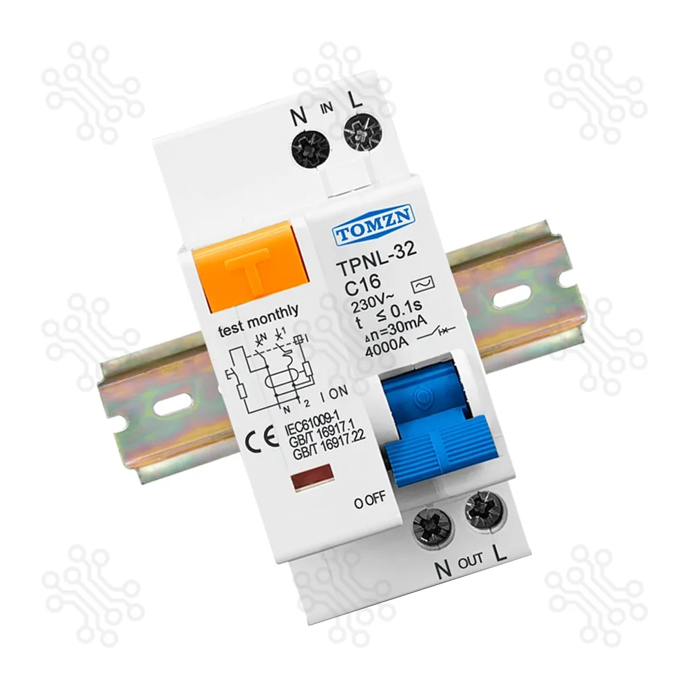 TOMZN Residual Current Circuit Breaker RCBO MCB TPNL32 C16 in Bangladesh