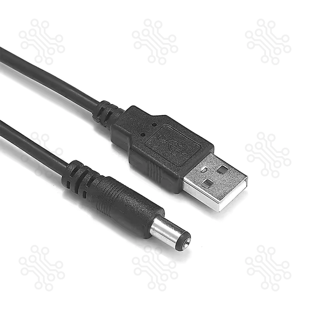 USB A to DC Power Jack 5.5mm 2.1mm Cable