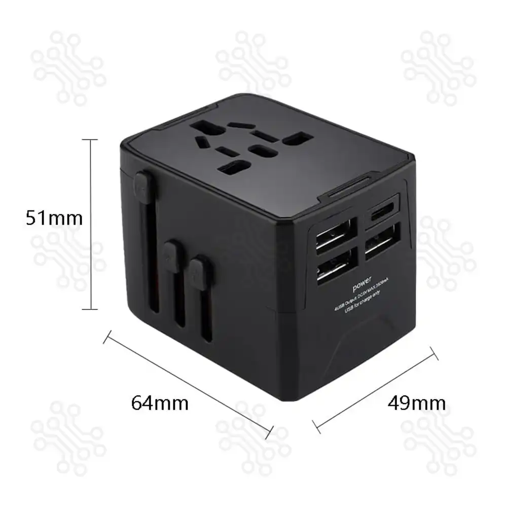 Universal Travel Power Adapter with USBC and USBA in Bangladesh