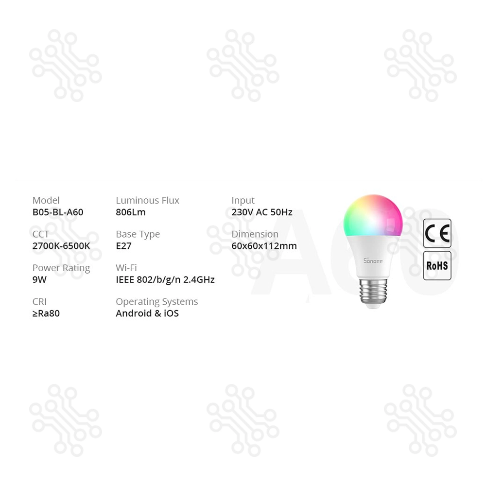 WiFi IoT Switch SONOFF Smart LED Bulb B05BL