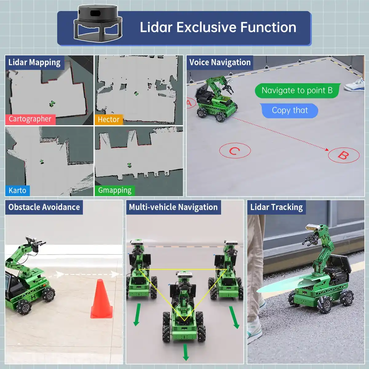 Hiwonder jetRover robot car with robotic arm, mecanum chassis in Bangladesh
