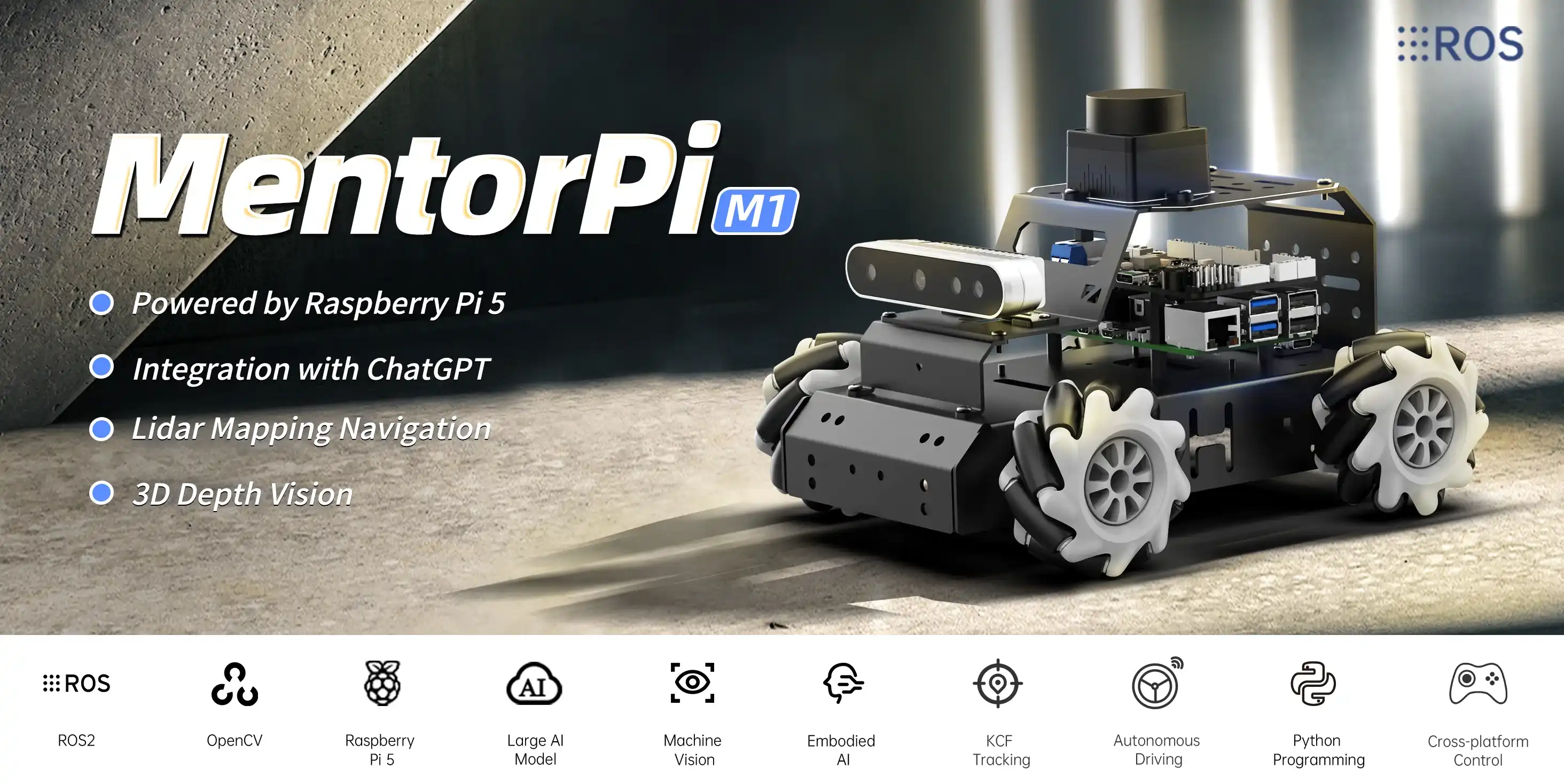 Hiwonder Raspberry Pi 5 Robot Car MentorPi M1 Mecanum in Bangladesh