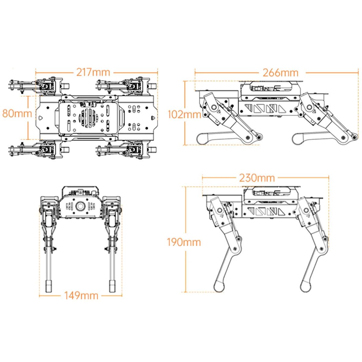 PuppyPi Hiwonder Quadruped Robot with AI Vision Powered by Raspberry Pi  in Bangladesh